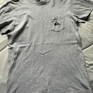 Quiksilver Men's Heather Gray Pocket Tee